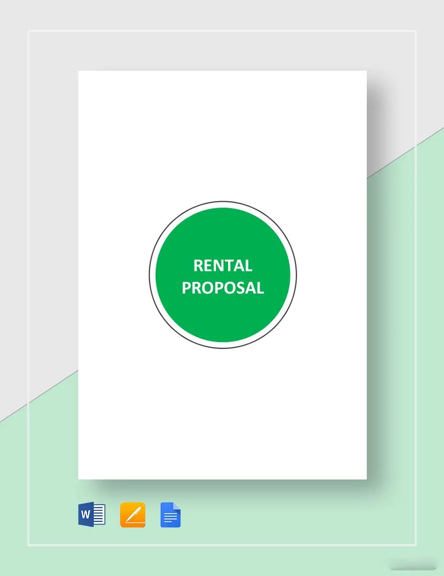 Rental Proposal Template in Word, Google Docs, Apple Pages