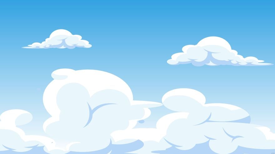 Cloudy Sky Background in Illustrator, EPS, SVG, JPG, PNG