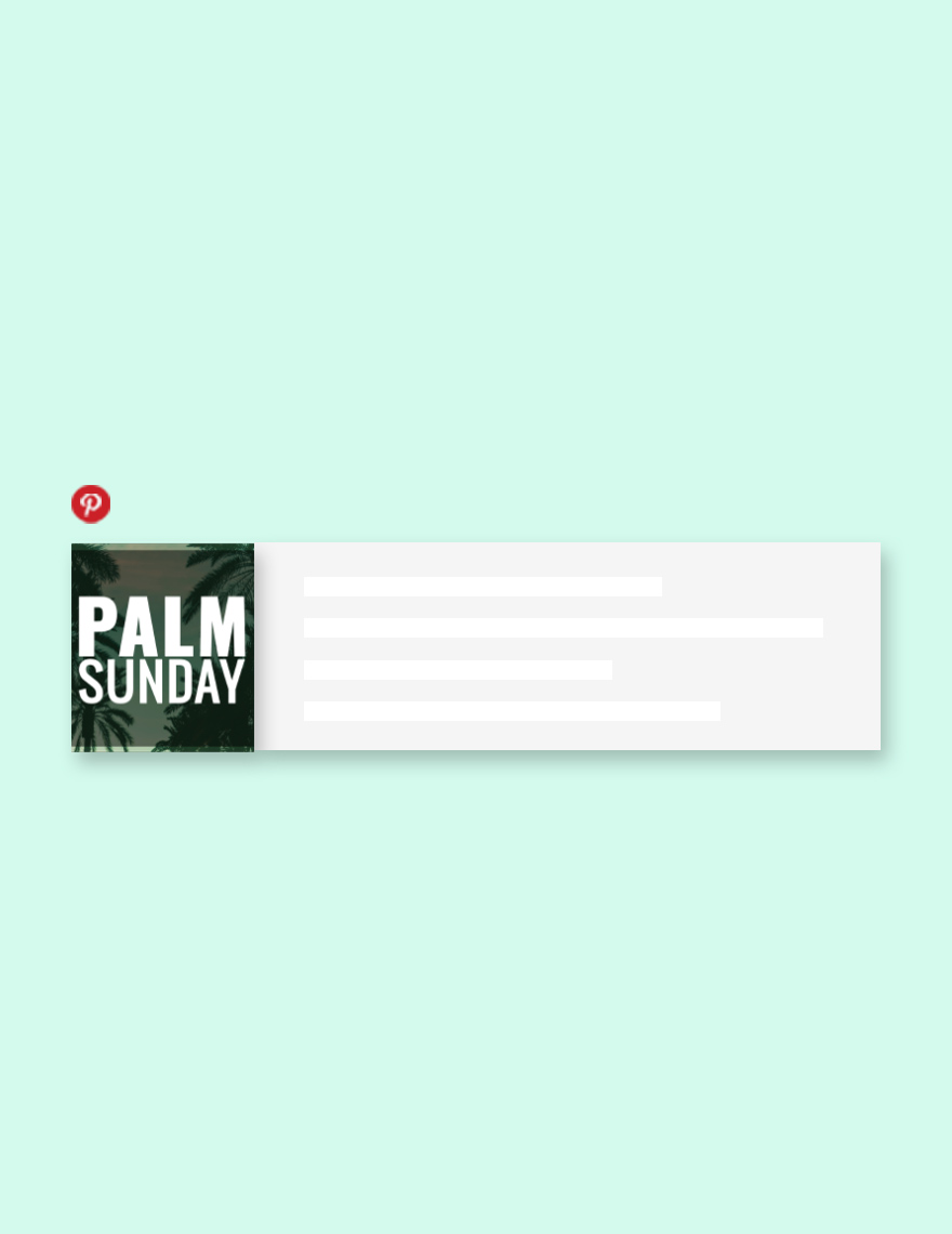 Free Palm Sunday Pinterest Board Cover Template