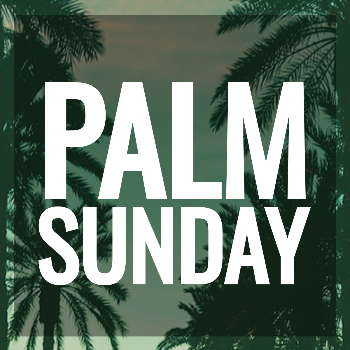 Palm Sunday Pinterest Board Cover Template
