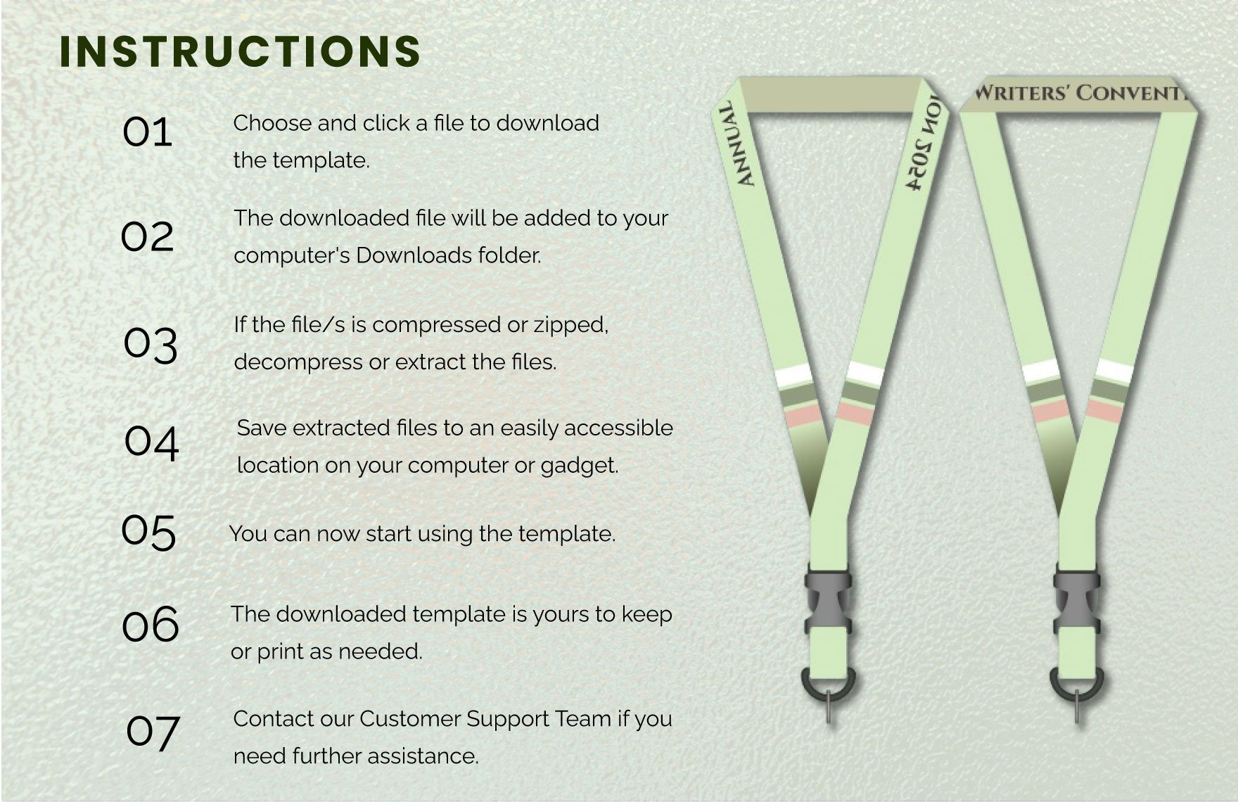 Event Lanyard Template