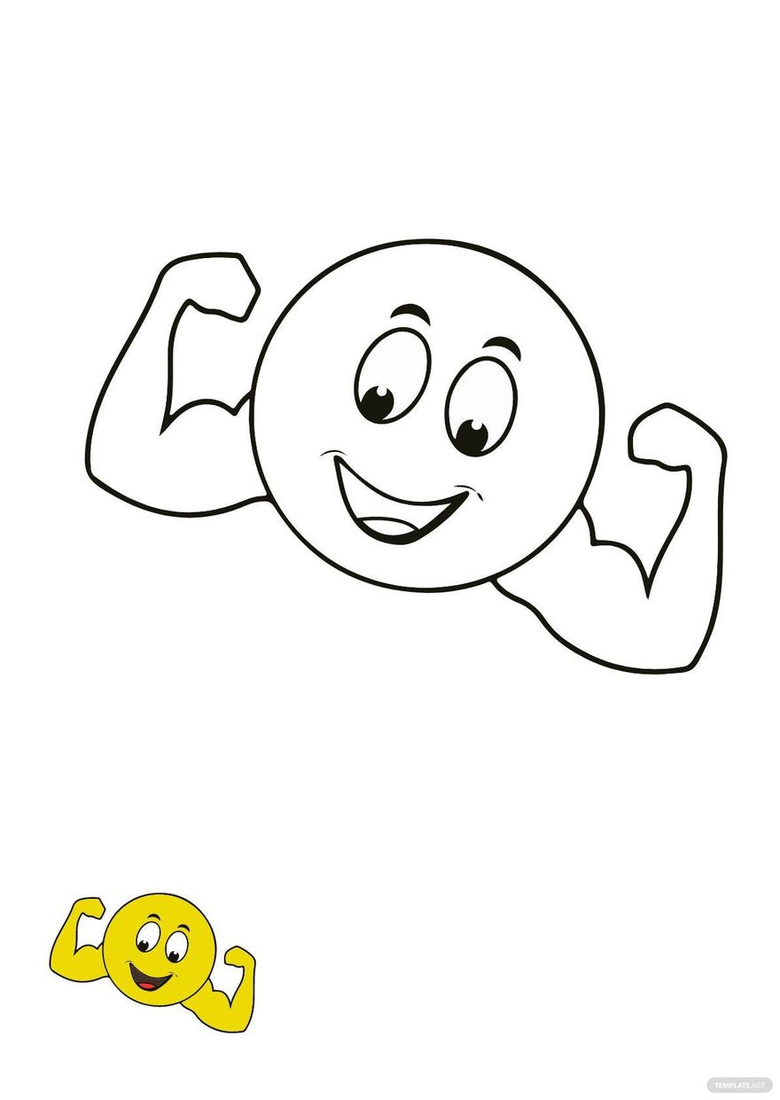 Free Healthy Smiley coloring page in PDF, JPG