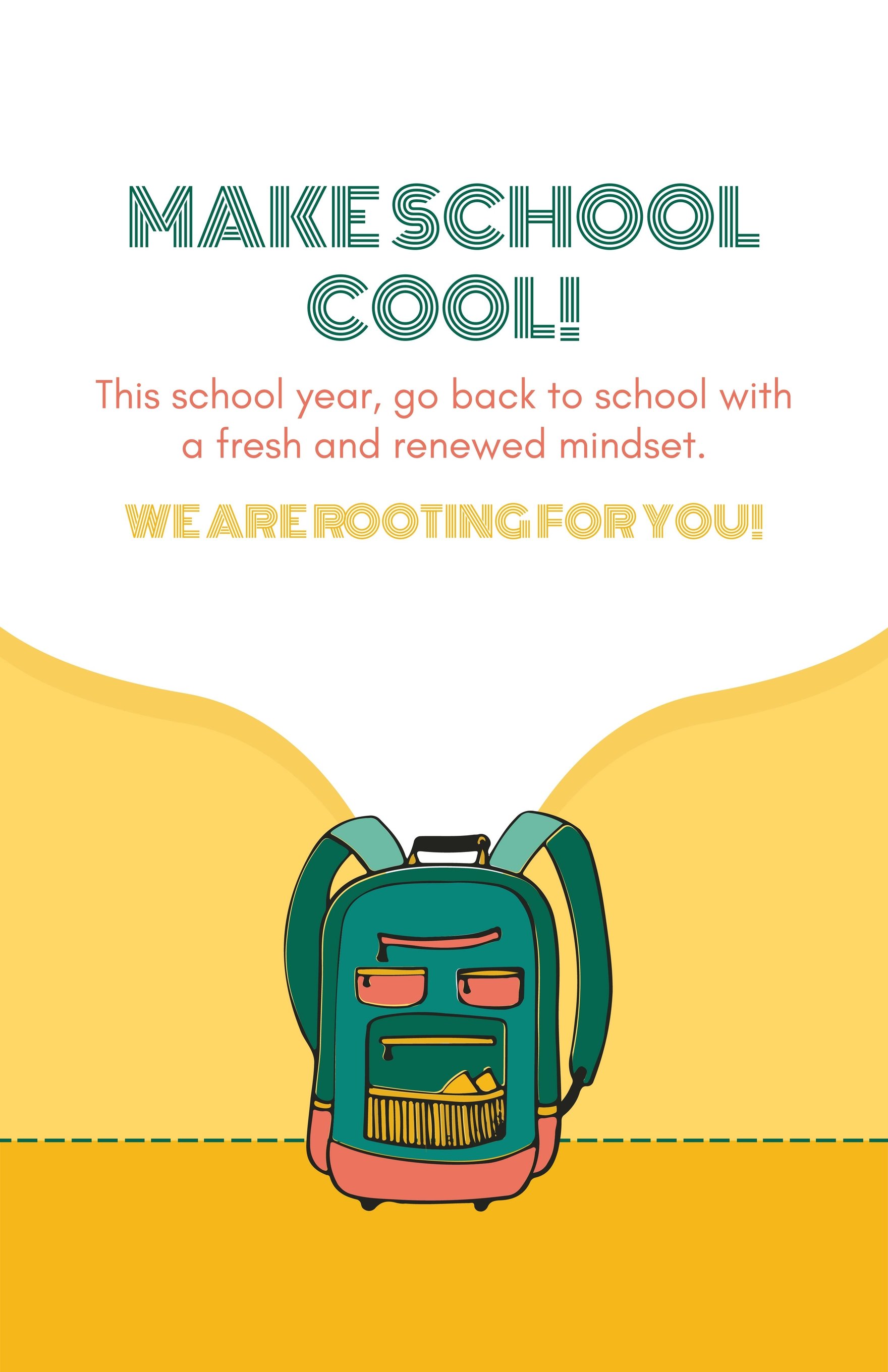 Creative Back To School Poster