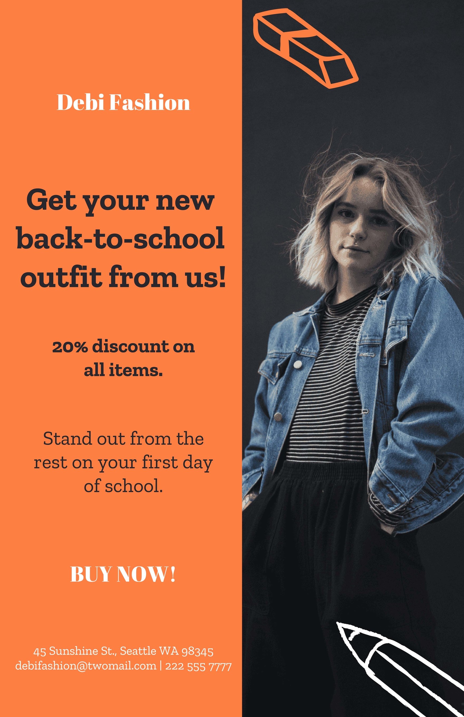 Back To School Advertising Poster