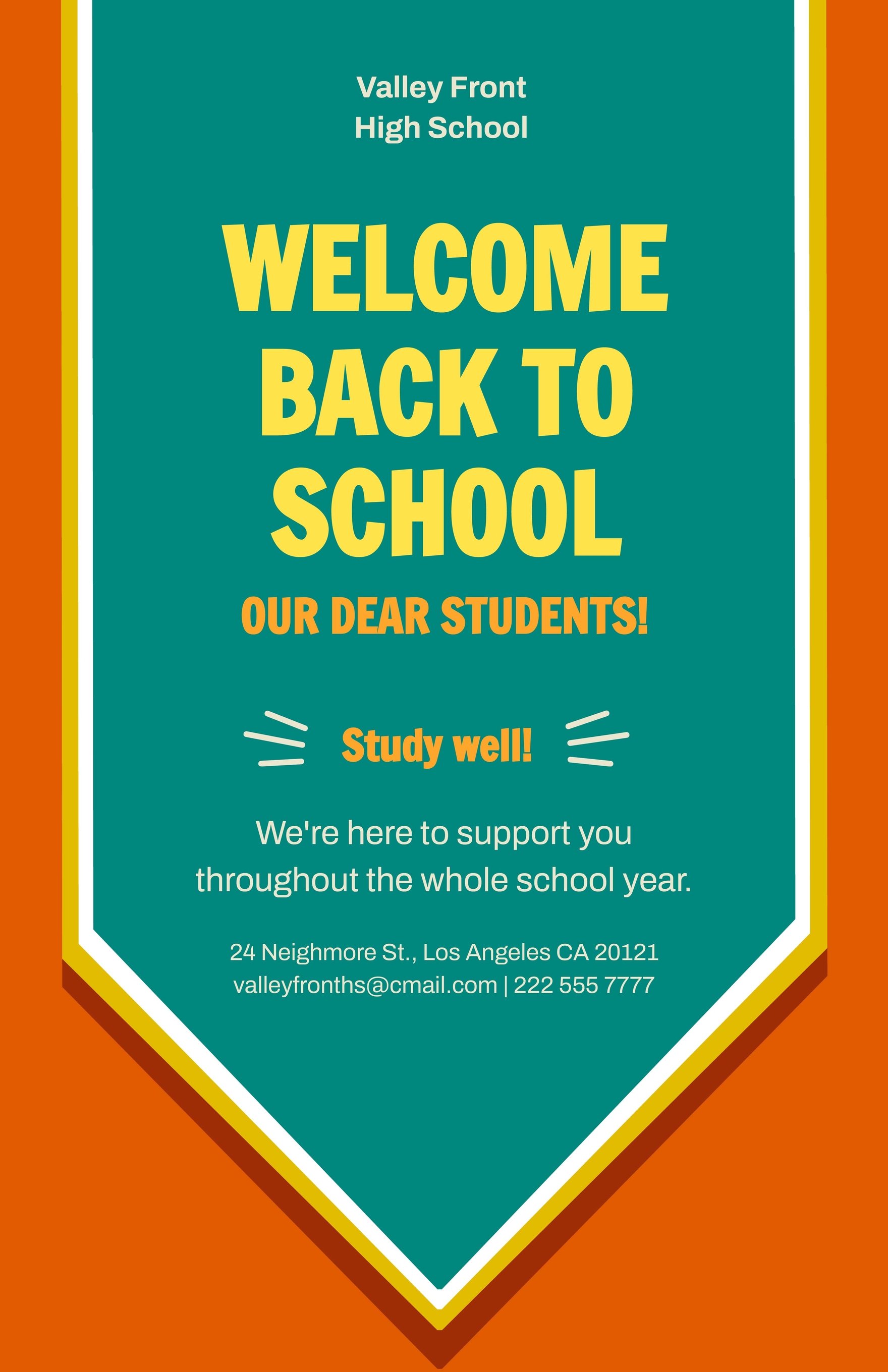 Colorful Back To School Poster in Word, Google Docs, Illustrator, PSD, Apple Pages, Publisher