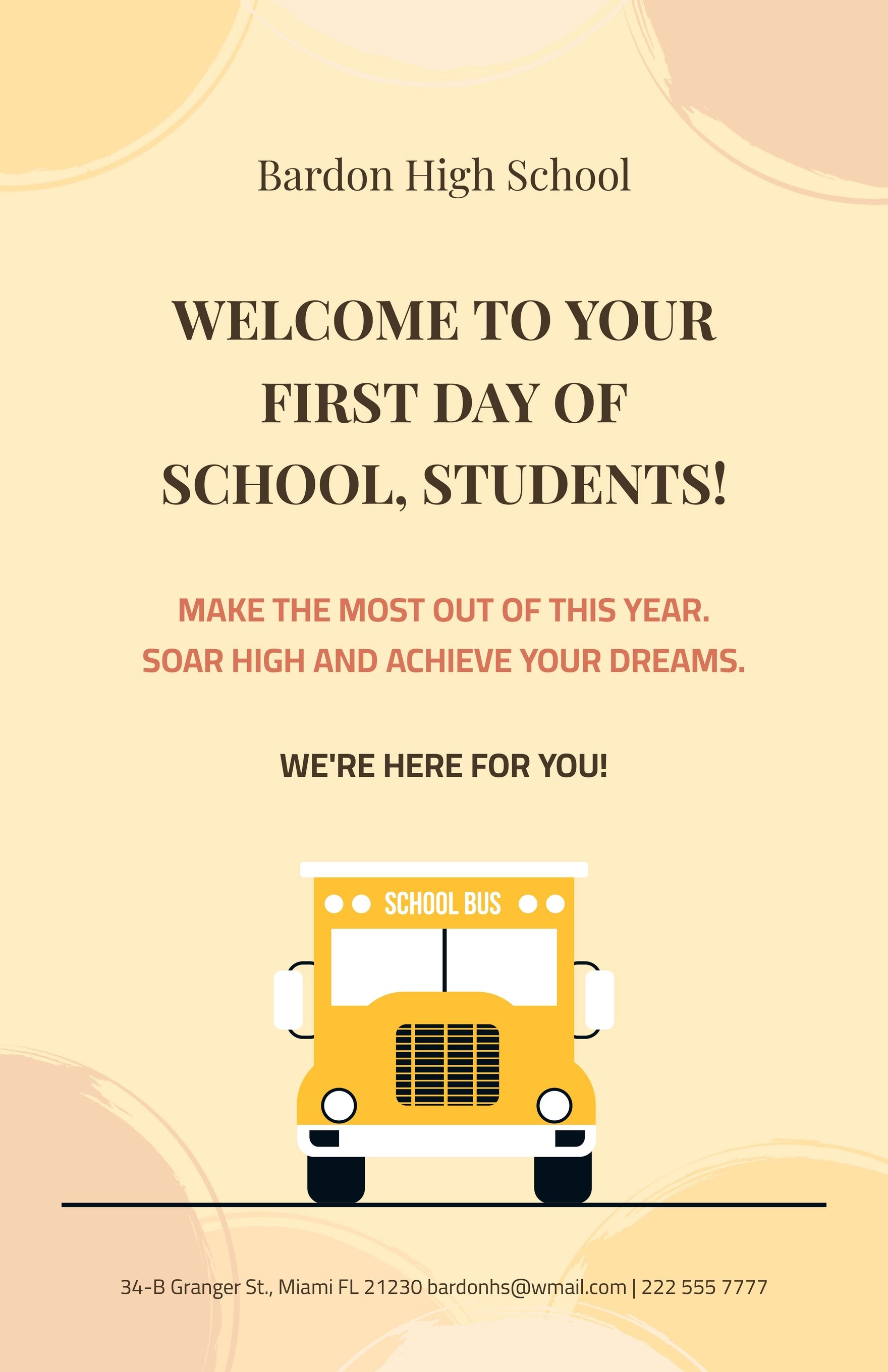 First Day Back To School Poster