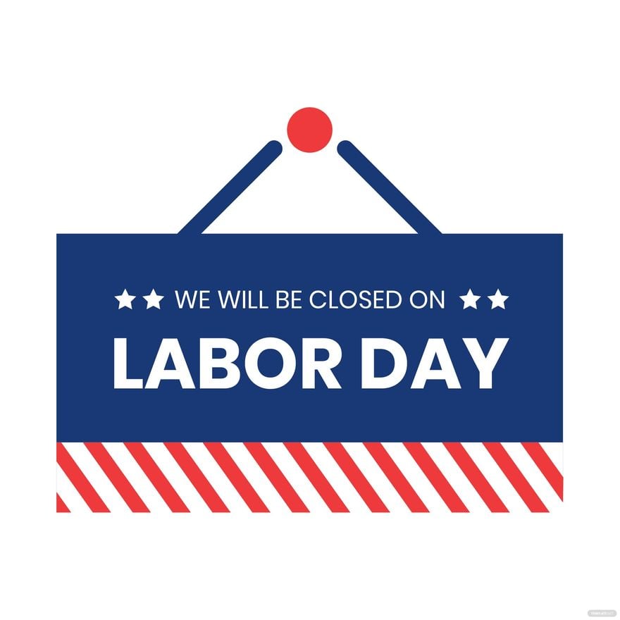 Free Closed Labor Day Clipart in Illustrator, EPS, SVG, JPG, PNG