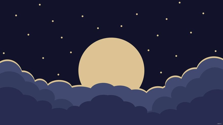 Dark Moon Background - EPS, Illustrator, JPG, PNG, SVG 