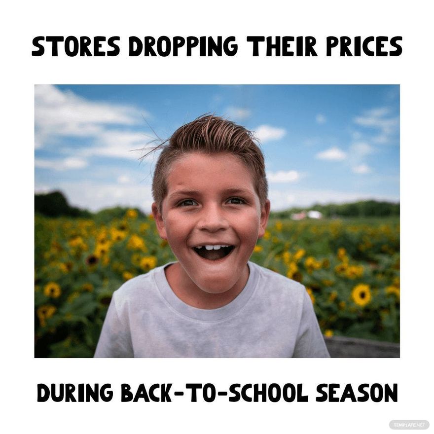 Back To School Sale Meme in JPG