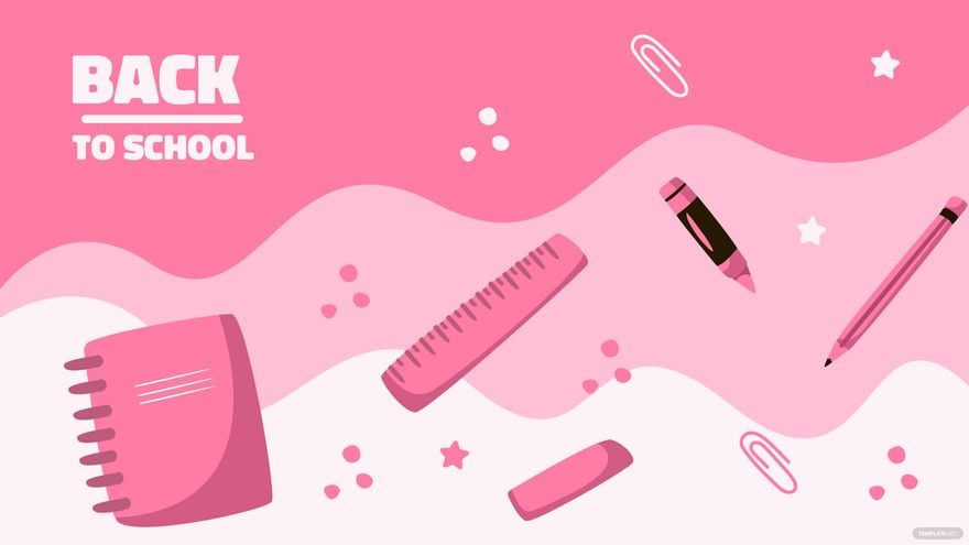 Pink Back To School Background