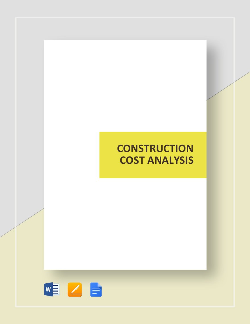 Construction Cost Analysis Template