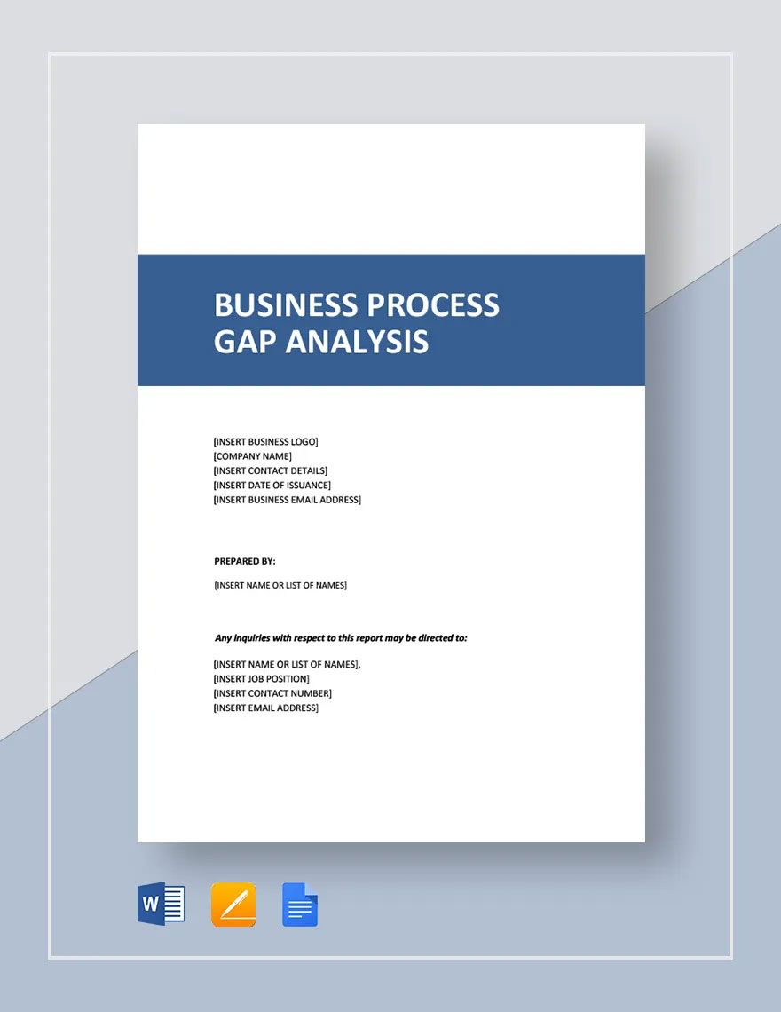 Business Process Gap Analysis Template