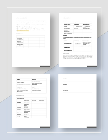 SEO Audit Report Template - Word (DOC) | Google Docs ...