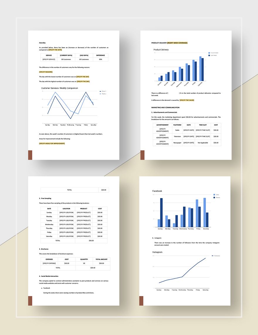 Weekly Business Report Template