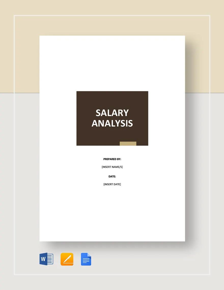Salary Analysis Template in Word, Google Docs, Apple Pages
