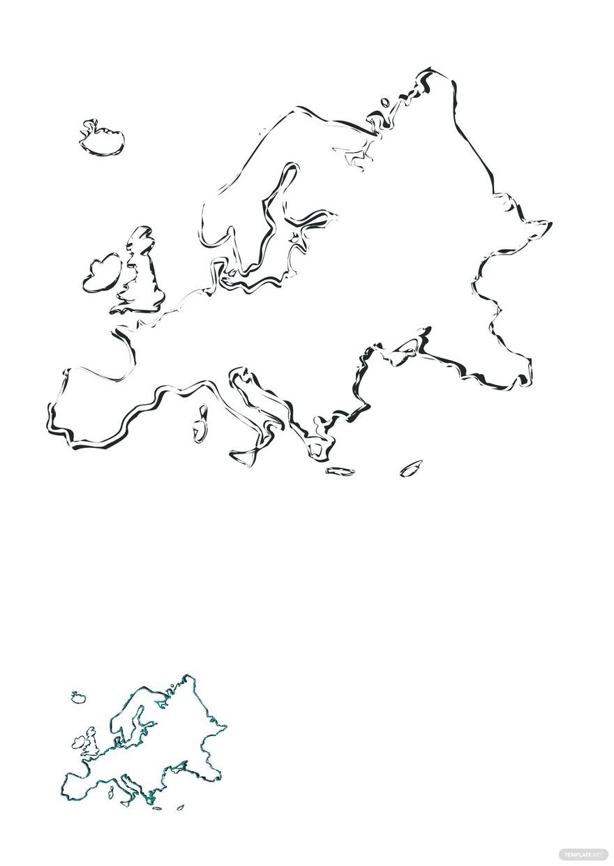 doodle freehand drawing of europe map. 5353681 Vector Art at Vecteezy