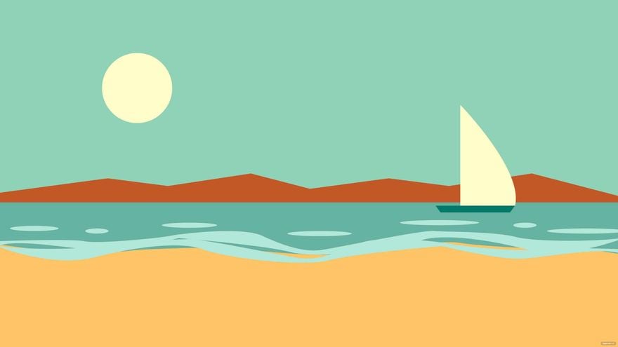Free Aesthetic Ocean Background in Illustrator, EPS, SVG, JPG, PNG