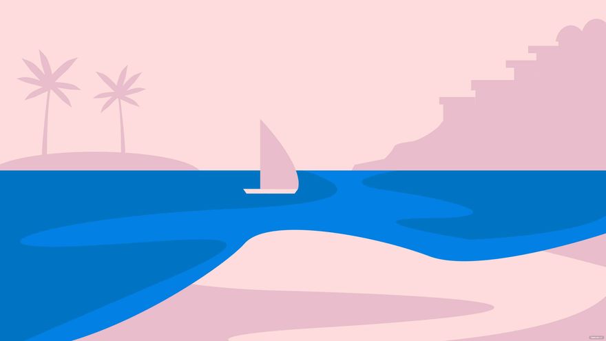 Free Pink Ocean Background - Download in Illustrator, EPS, SVG ...