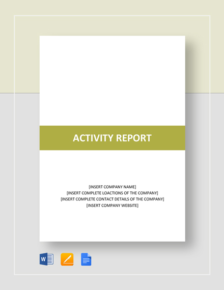 34+ Activity Report Templates - Free Sample, Example Format Download