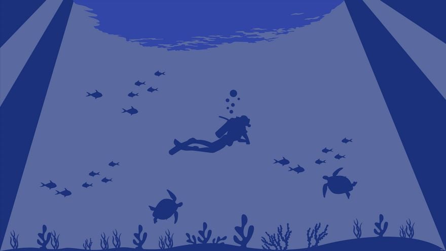 Underwater Ocean Background in Illustrator, EPS, SVG, JPG, PNG