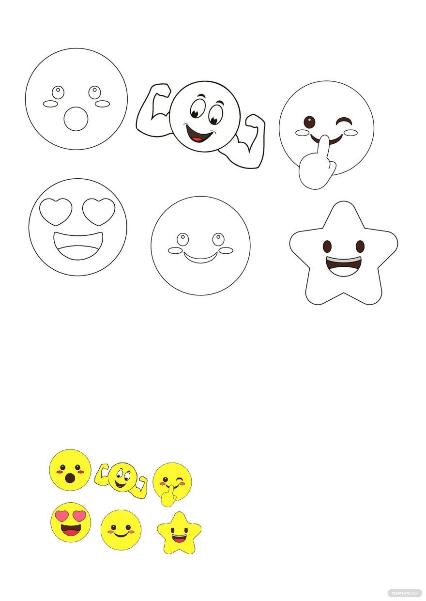Emotions Smiley Coloring Page