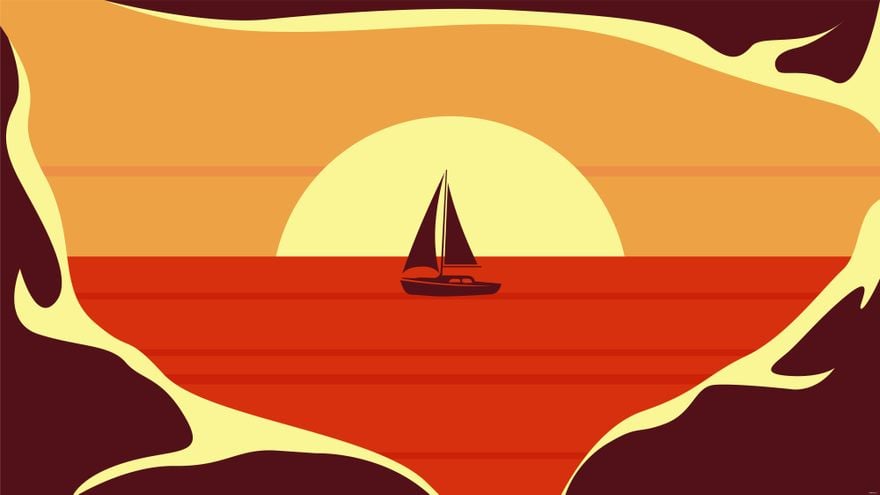 Free Sunset Ocean Background in Illustrator, EPS, SVG, JPG, PNG
