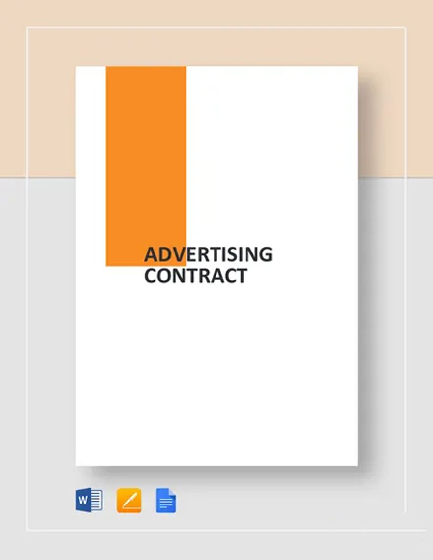 Advertising Contract Template in Word, Google Docs, Apple Pages