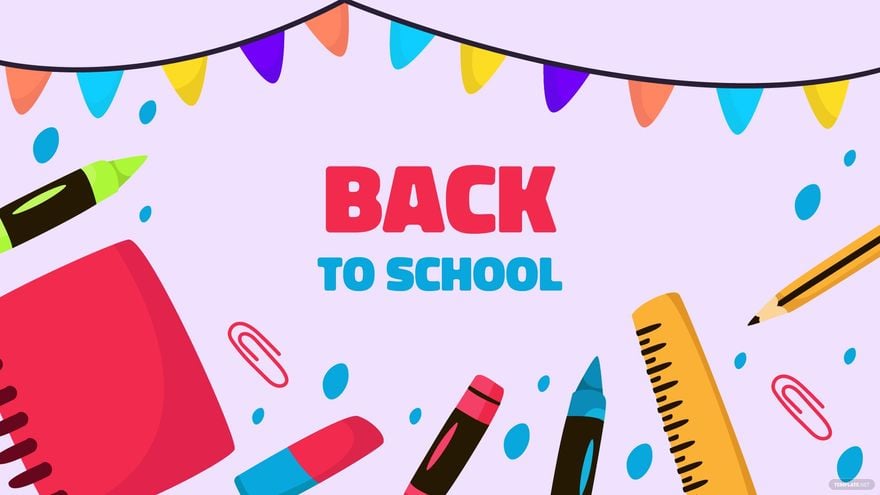 Colorful Back To School Background