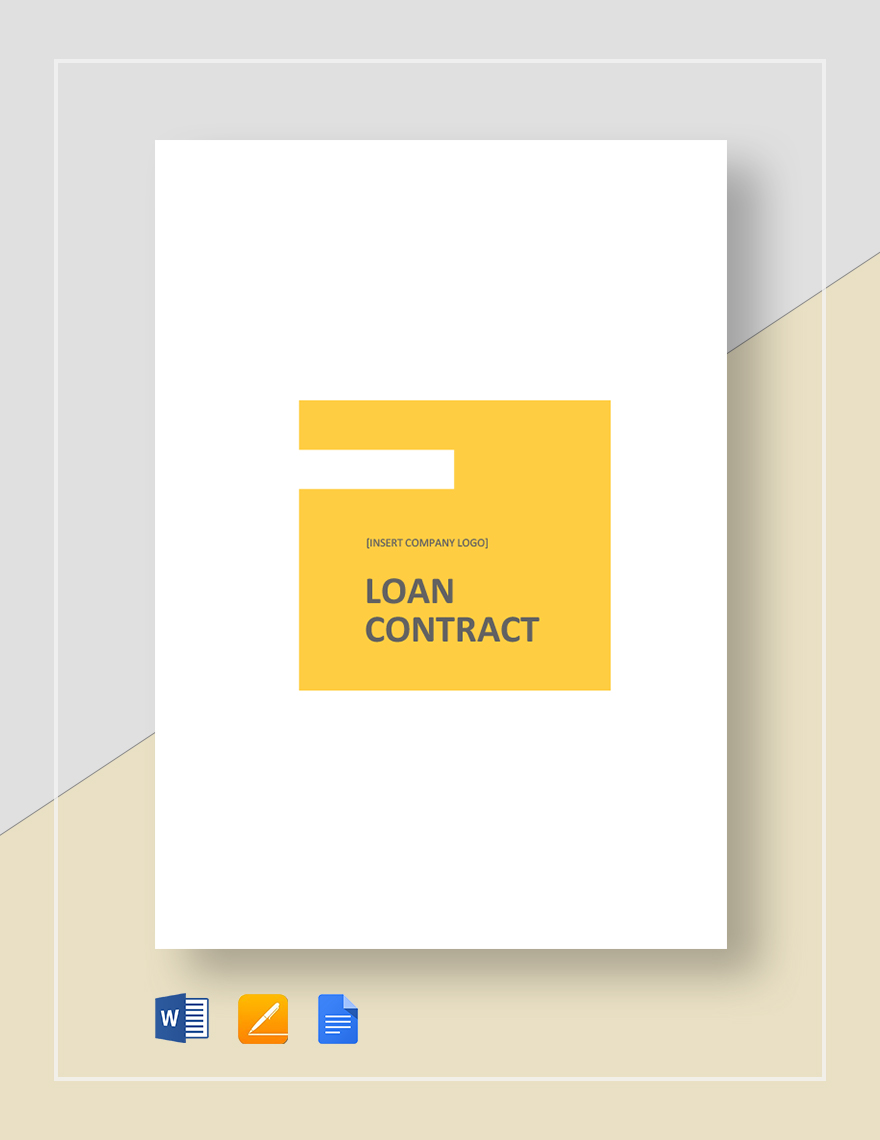 Loan Contract Template Google Docs Word Apple Pages Template net