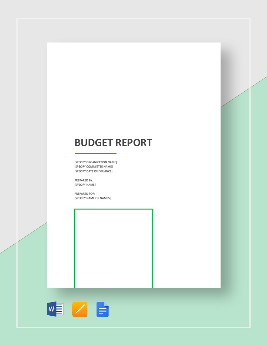Budget Report Template
