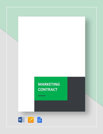 sample marketing contract