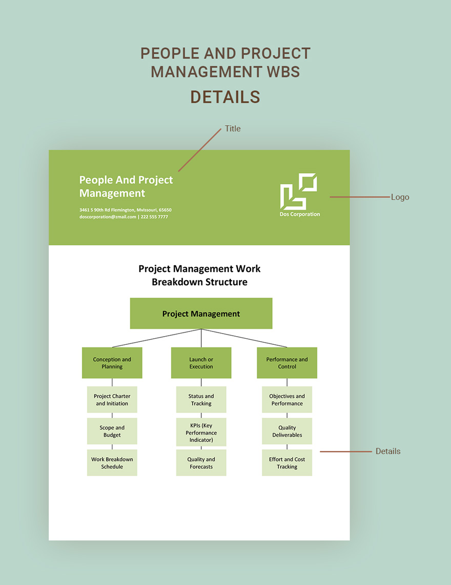 People And Project Management WBS Template