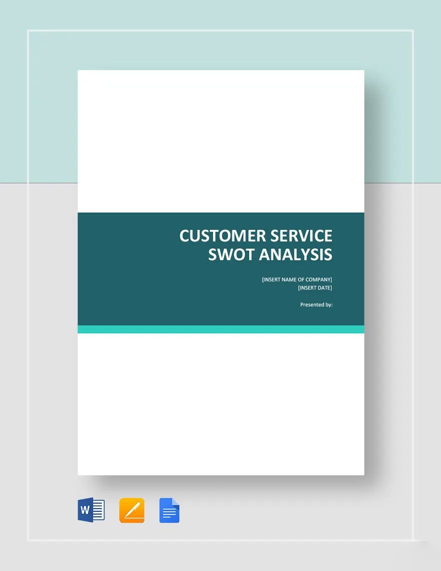 Customer Service SWOT Analysis Template
