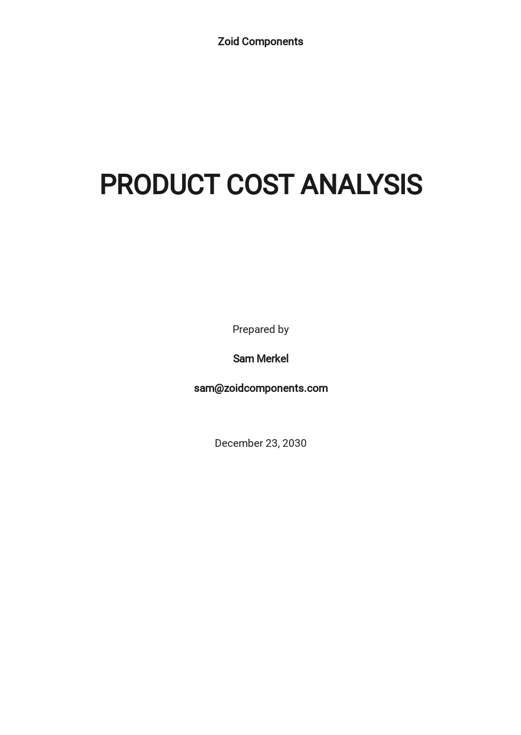 Simple Product Cost Analysis Template.jpe