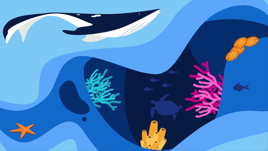 Free Ocean Coral Background in Illustrator, EPS, SVG, JPG, PNG