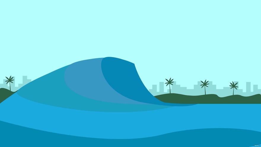 Free Blue Ocean Wave Background in Illustrator, EPS, SVG, JPG, PNG