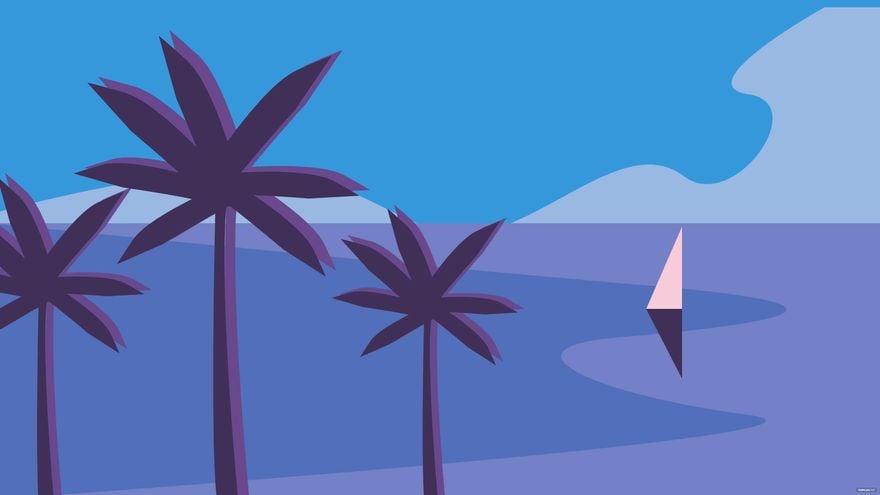 Ocean Scene Background in Illustrator, EPS, SVG, JPG, PNG