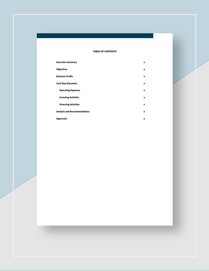 Free Simple Cash Flow Analysis Template