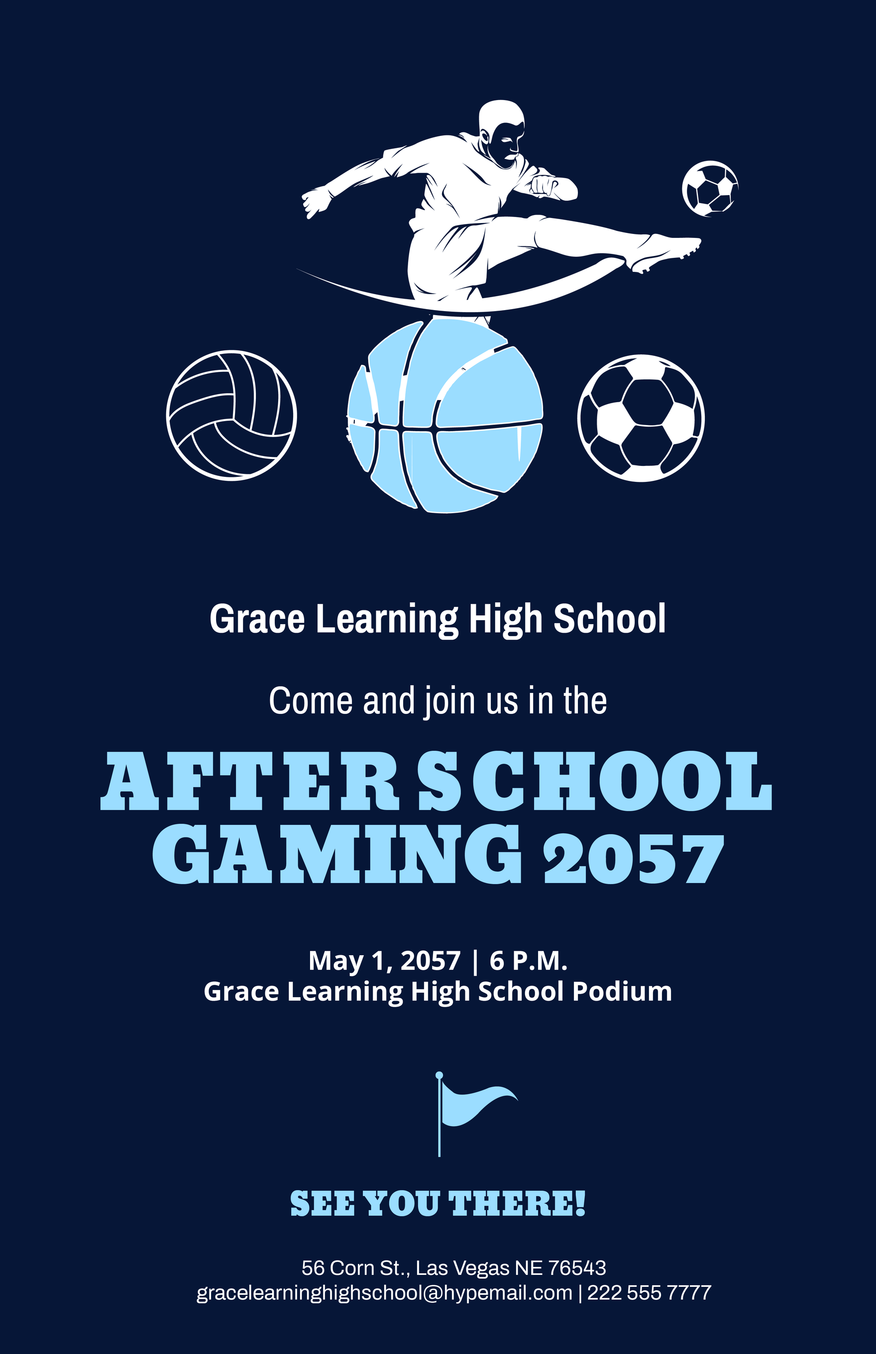 After School Gaming Poster Template