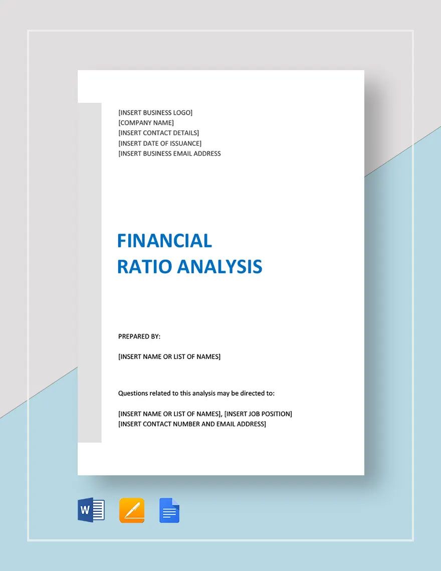 Financial Ratio Analysis Template