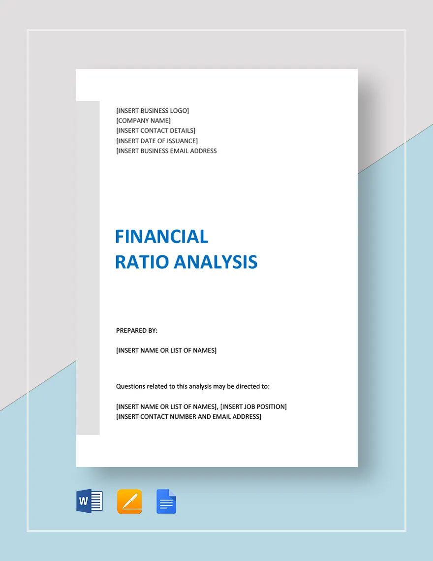 Financial Ratio Analysis Template in Pages, Word, Google Docs - Download | Template.net