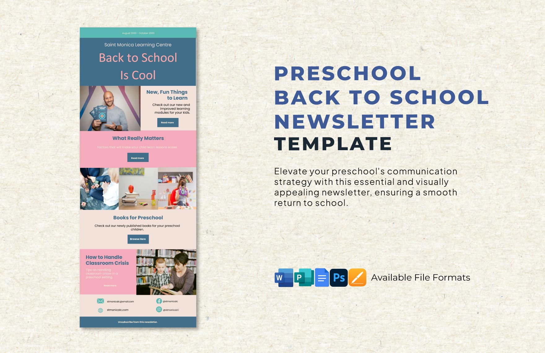 Preschool Back To School Newsletter