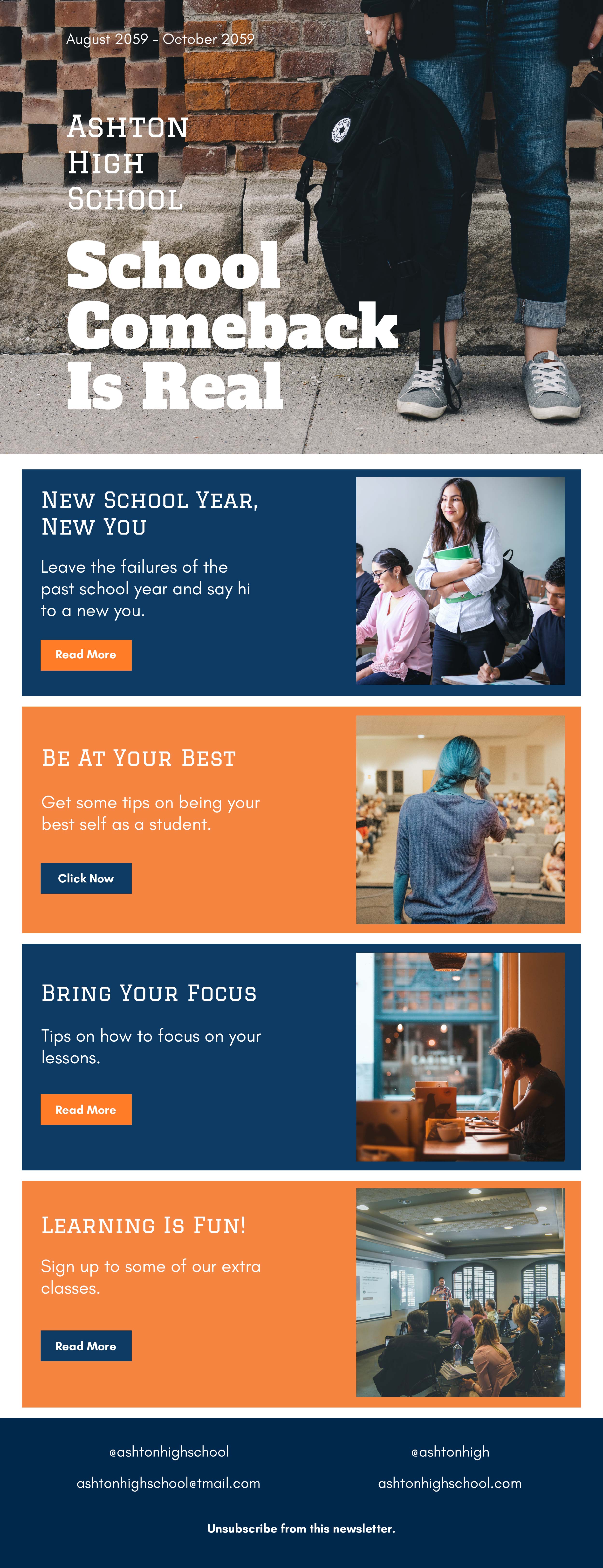 Middle School Back To School Newsletter Google Docs, Word, Apple