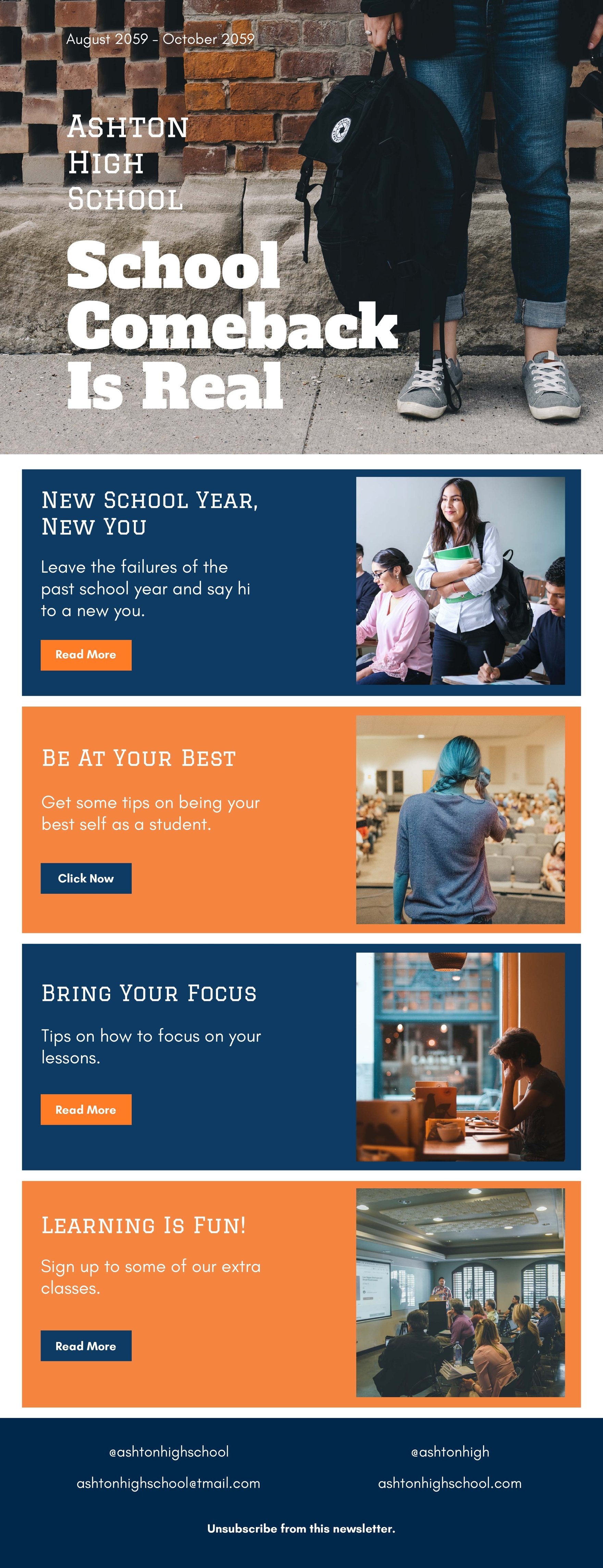 Back To School Newsletters