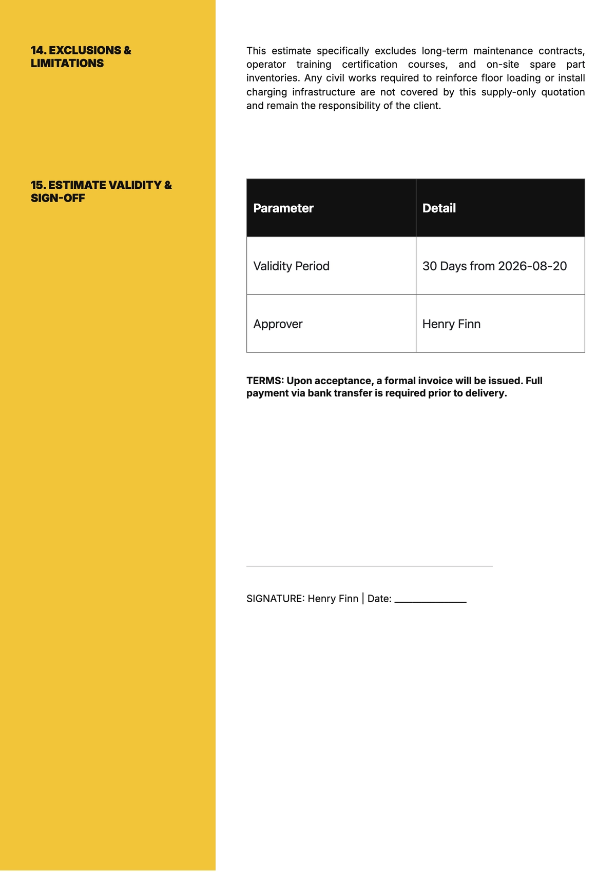 Free Warehouse Quotation Template & AI Quotation Maker