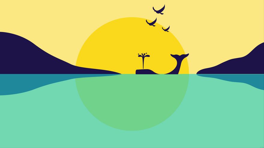 Free Ocean Sunrise Background in Illustrator, EPS, JPG, PNG