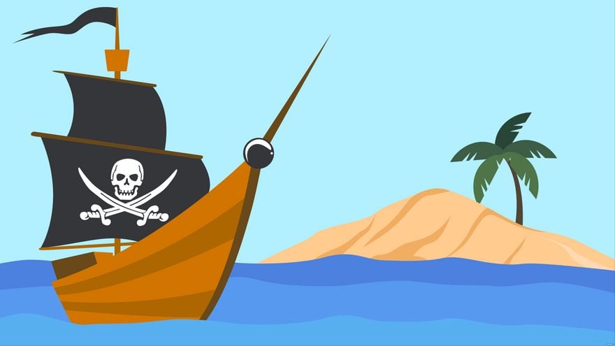 Free Pirate Ocean Background - Download in Illustrator, EPS, SVG ...