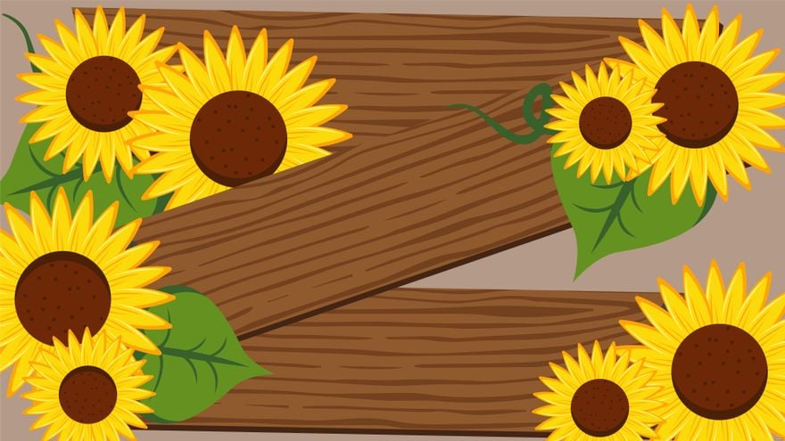 Free Rustic Sunflower Background