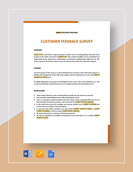 Customer Feedback Survey 