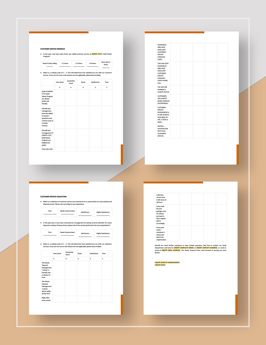 Customer Feedback Survey Template Customer Feedback Survey Template